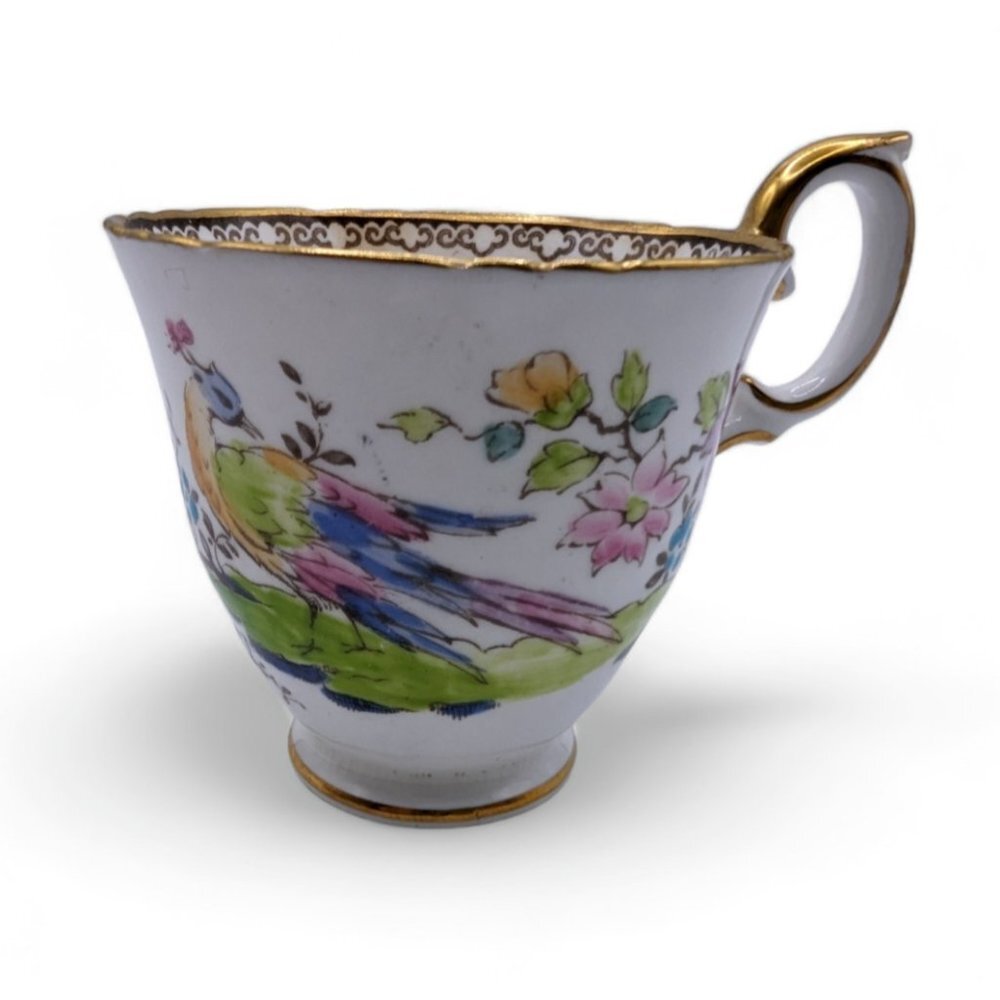Crown Staffordshire A15322 Bird of Paradise Flowers & Gold Tea Cup Only